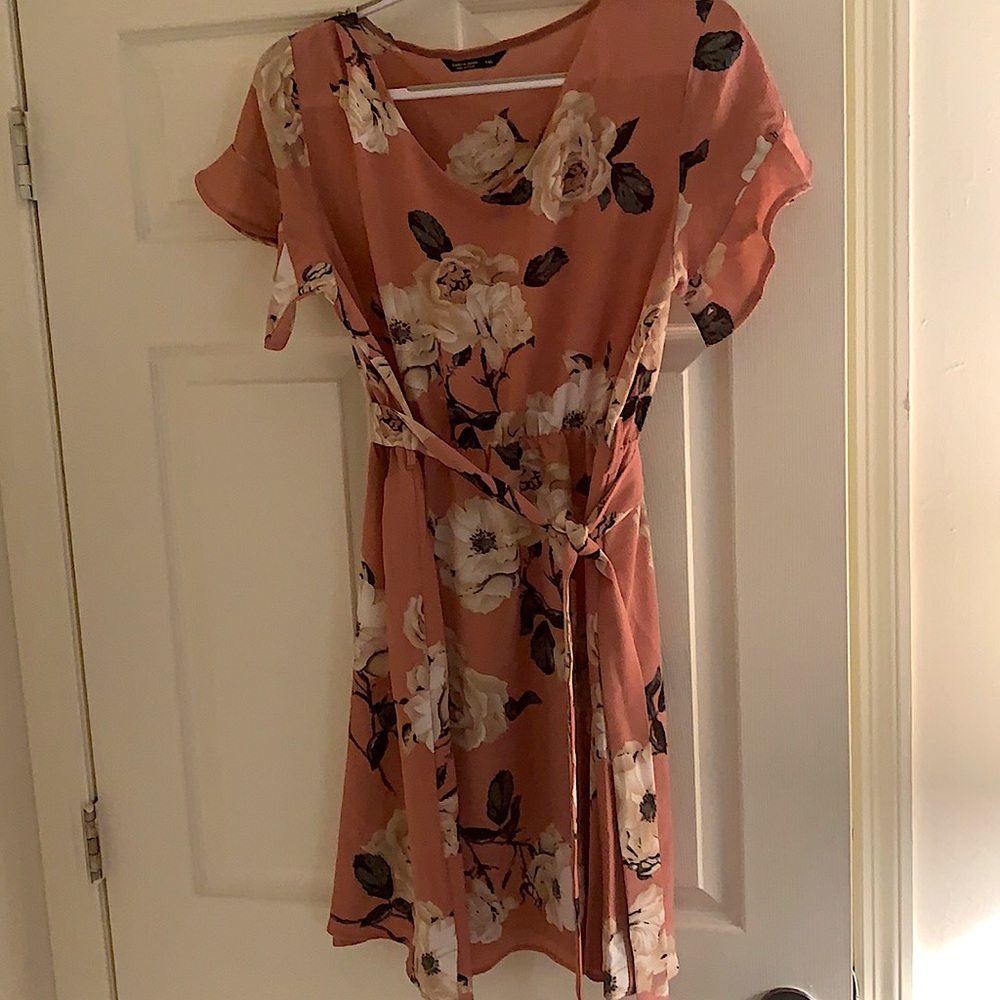 SHEIN CURVE Pink Floral Dress Size XL